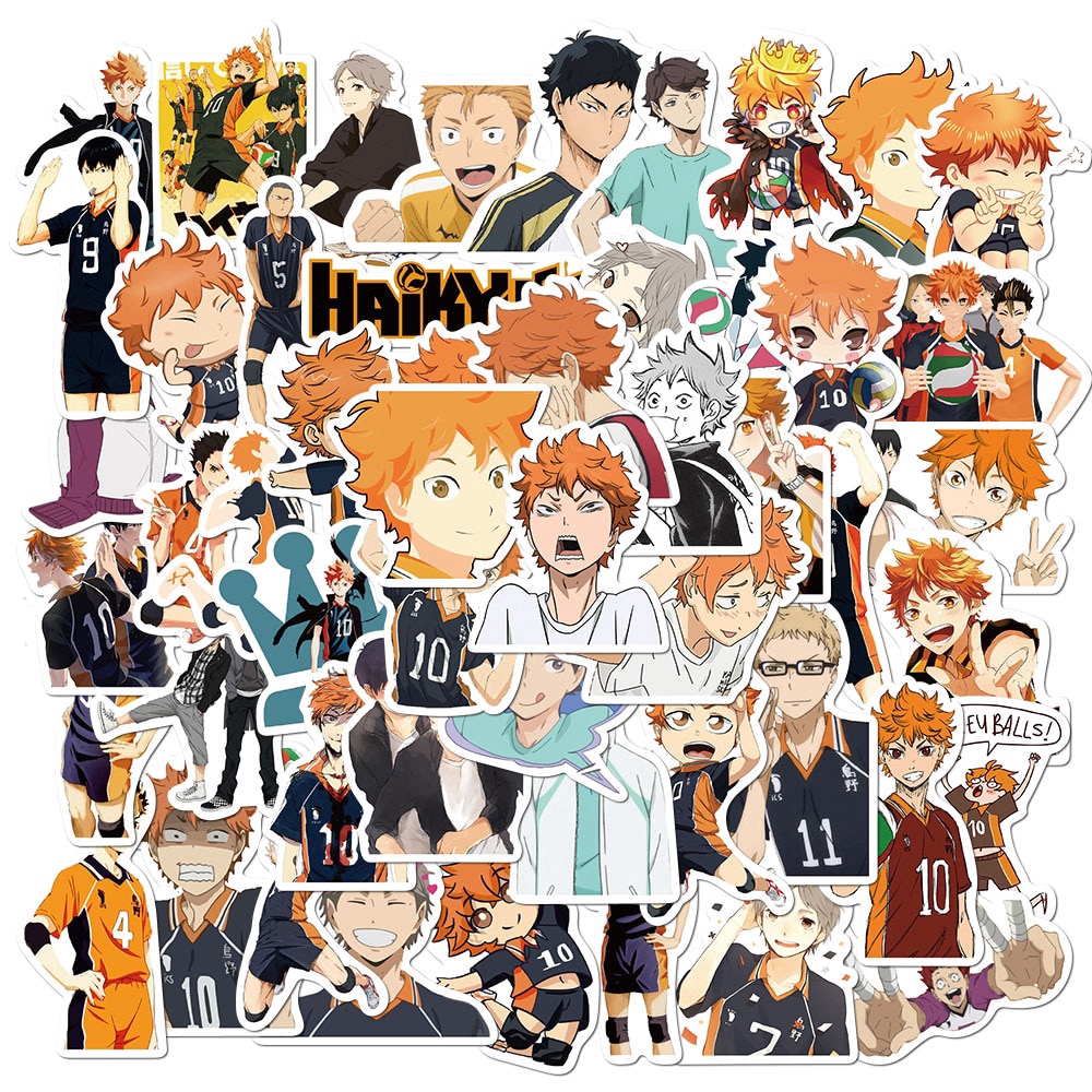 Jual 52pcs Pack Hot Japanese Anime Haikyuu Stickers For Skateboard