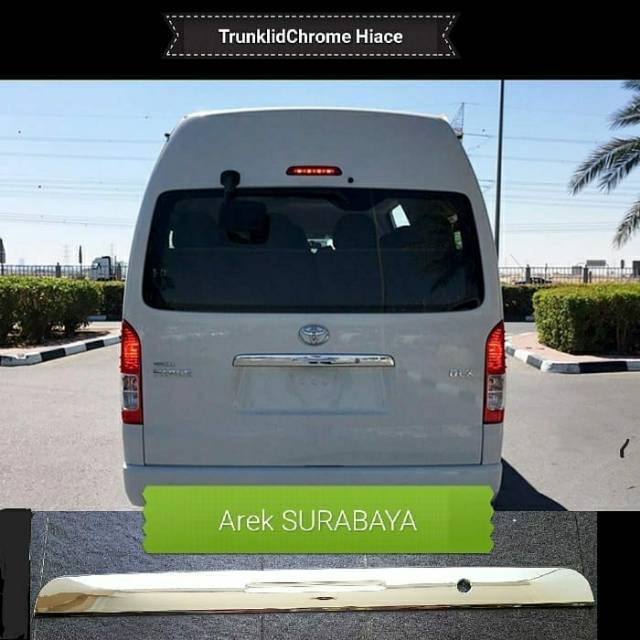 Jual Cover Bagasi Chrome Trunklid Pintu Bagasi Cover Hiace Commuter Luxury Shopee Indonesia