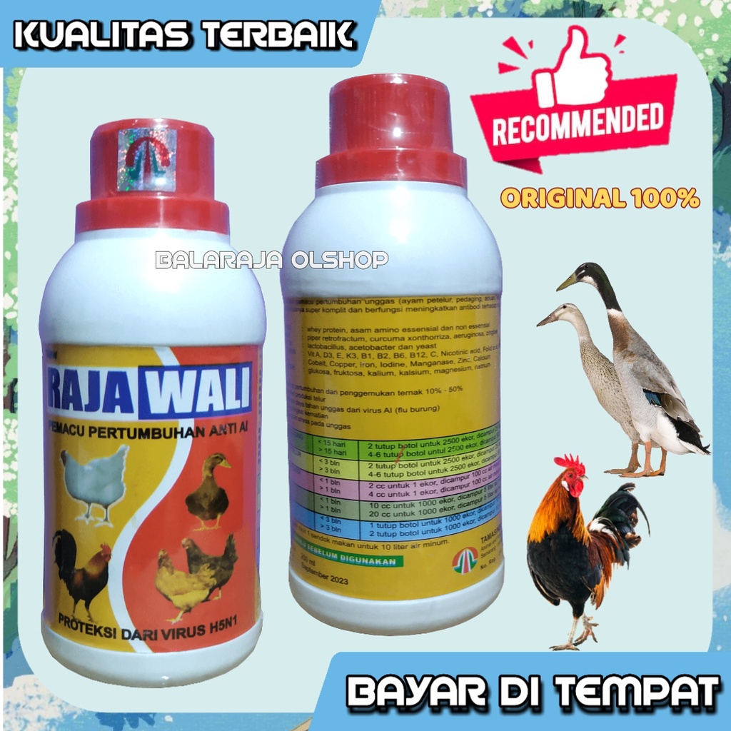 Jual Vitamin Pemacu Pertumbuhan Unggas Ayam Bebek Burung Puyuh Obat ...