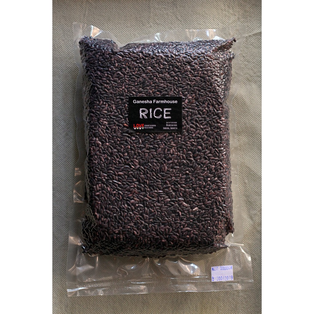 Jual Beras Hitam Black Rice Ganesha Farmhouse 1000 gr | Shopee Indonesia