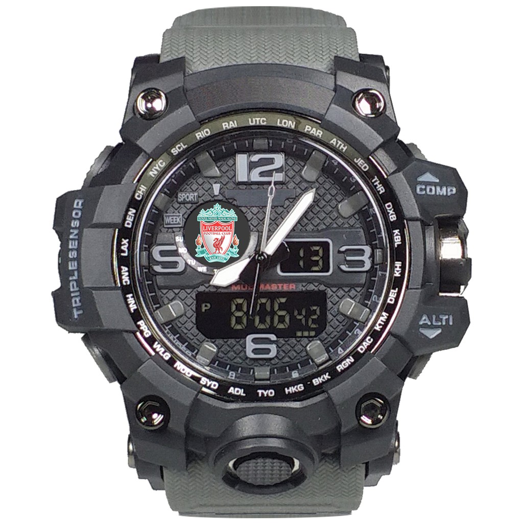 Jual Jam LIVERPOOL Double Time Tali Abu-Abu (Exclusive) | Shopee Indonesia