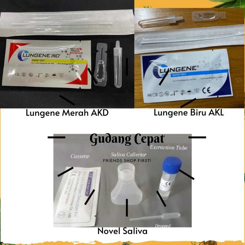 Jual Novel Saliva Air Liur Test Dan CLungene AKL AKD Test Swab Mandiri ...