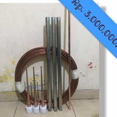 Jual Penangkal Petir Rumah 3 Tombak + Pemasangan | Shopee Indonesia