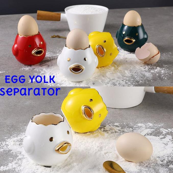 Jual Ceramic Egg Yolk Separator Alat Pemisah Kuning Putih Telur Keramik