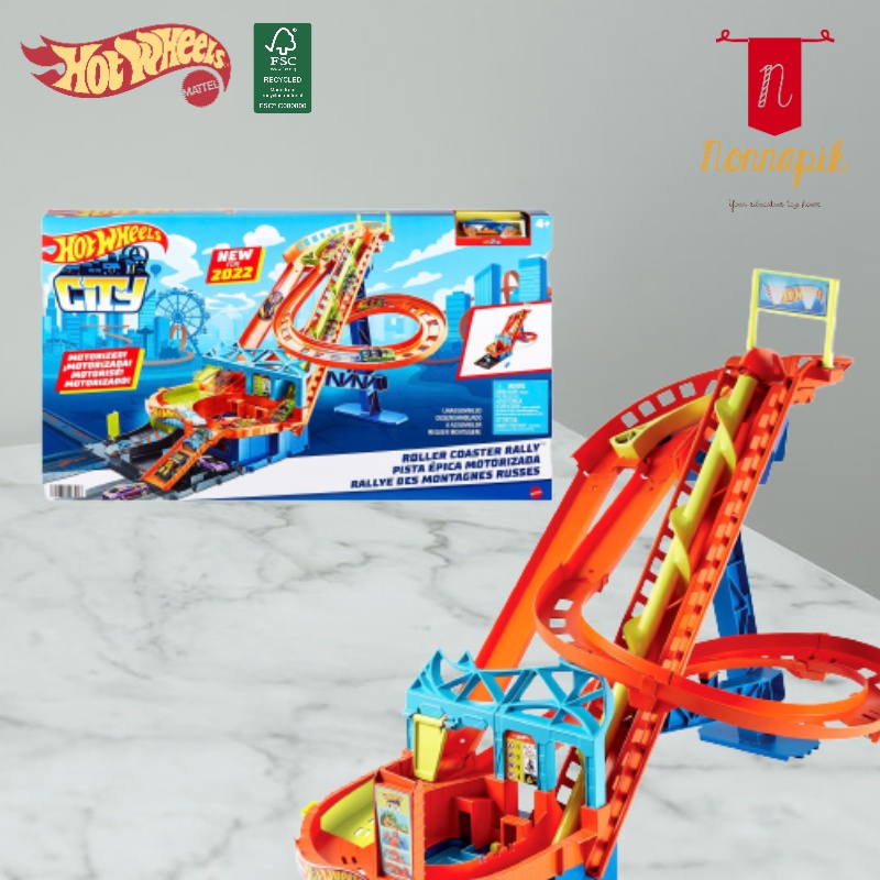 Jual Hot Wheels Track Roller Coaster Rally Playset Mainan Mobil