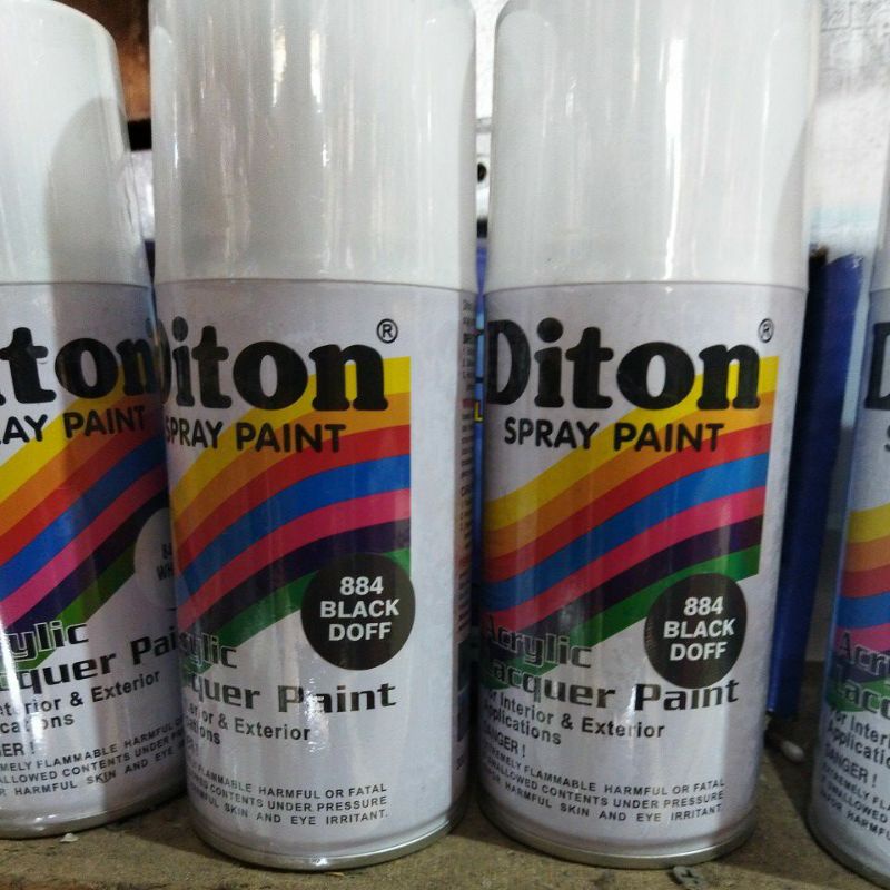 Jual cat pilok hitam doff 884 diton spray paint 300cc | Shopee Indonesia