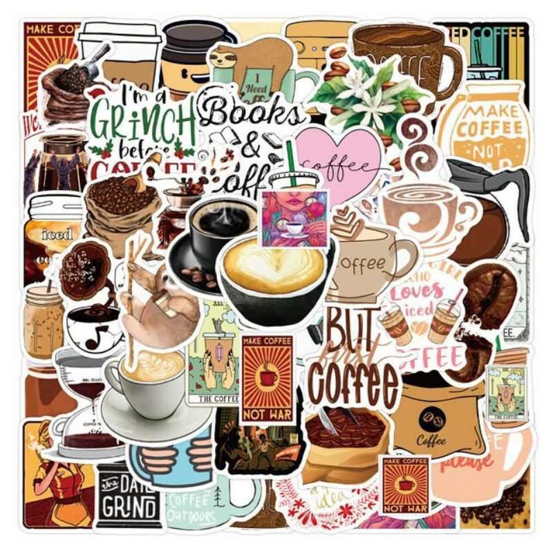 Jual STIKER AESTHETIC KOPI PACK STYLE 260058 | Shopee Indonesia