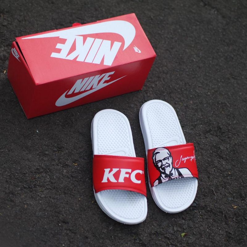 Jual Sendal Slide Slop Nike Bennasi x KFC/Sendal Slide Nike Pria