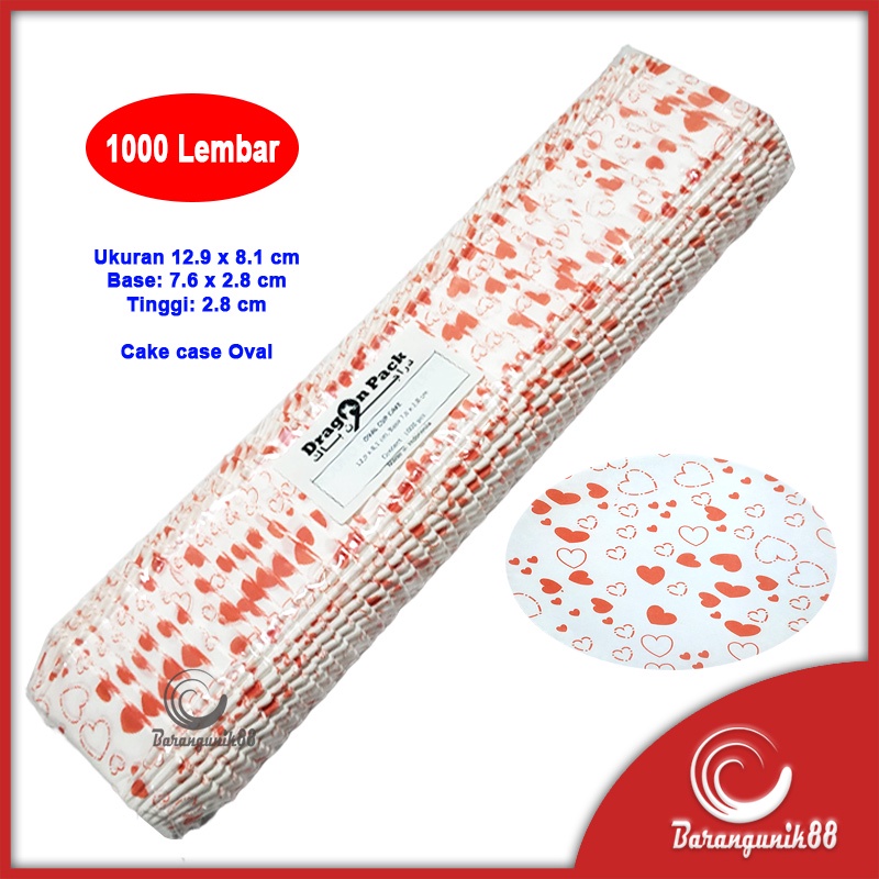 Jual Kertas Bolu Kukus Oval 129mm 1000 Lembar Risole Risol Cake Case ...