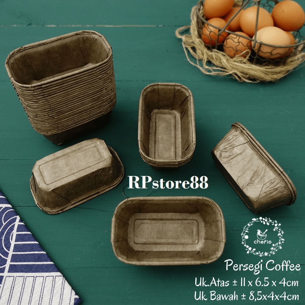 Jual Chefio Paper Cup Cupcake Case Persegi Kotak Kertas Muffin Roti Kue ...