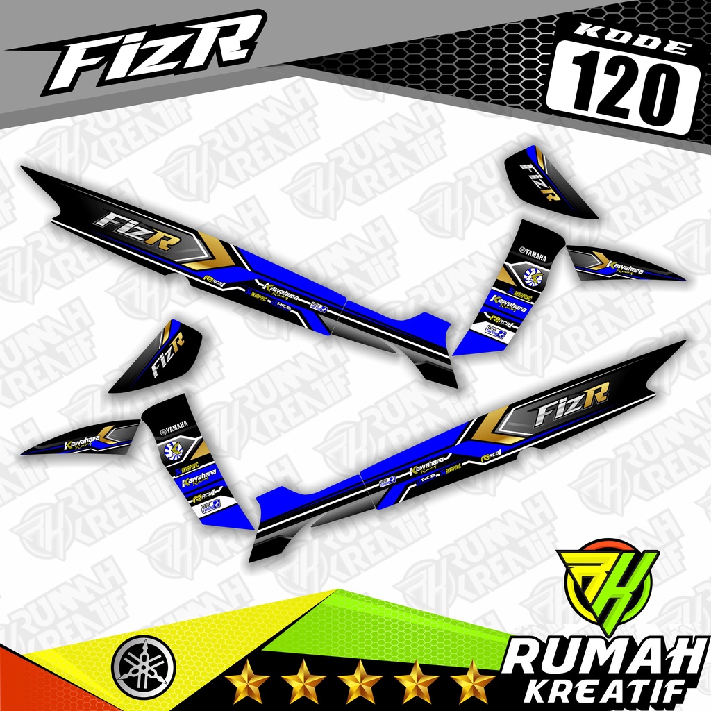 Jual Stiker Striping Variasi motor decal Yamaha Fiz R Custom Istimewa ...