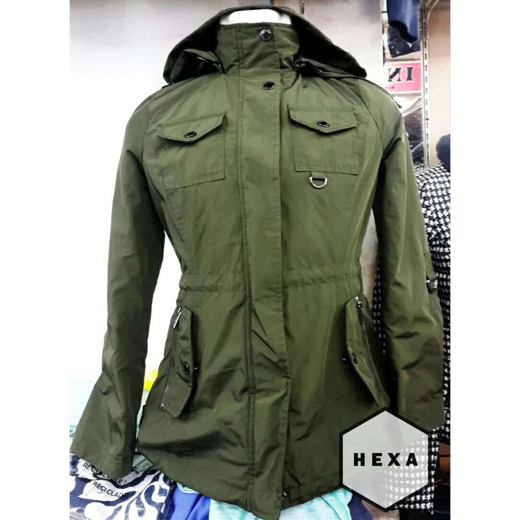 MICHAEL KORS Jaket Parka Hijau Wanita ORIGINAL