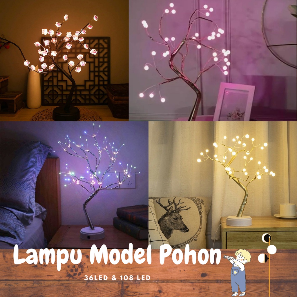 Jual Lampu Tidur Lampu Malam Model Pohon Ranting Unik Bonsai Tree Lamp ...