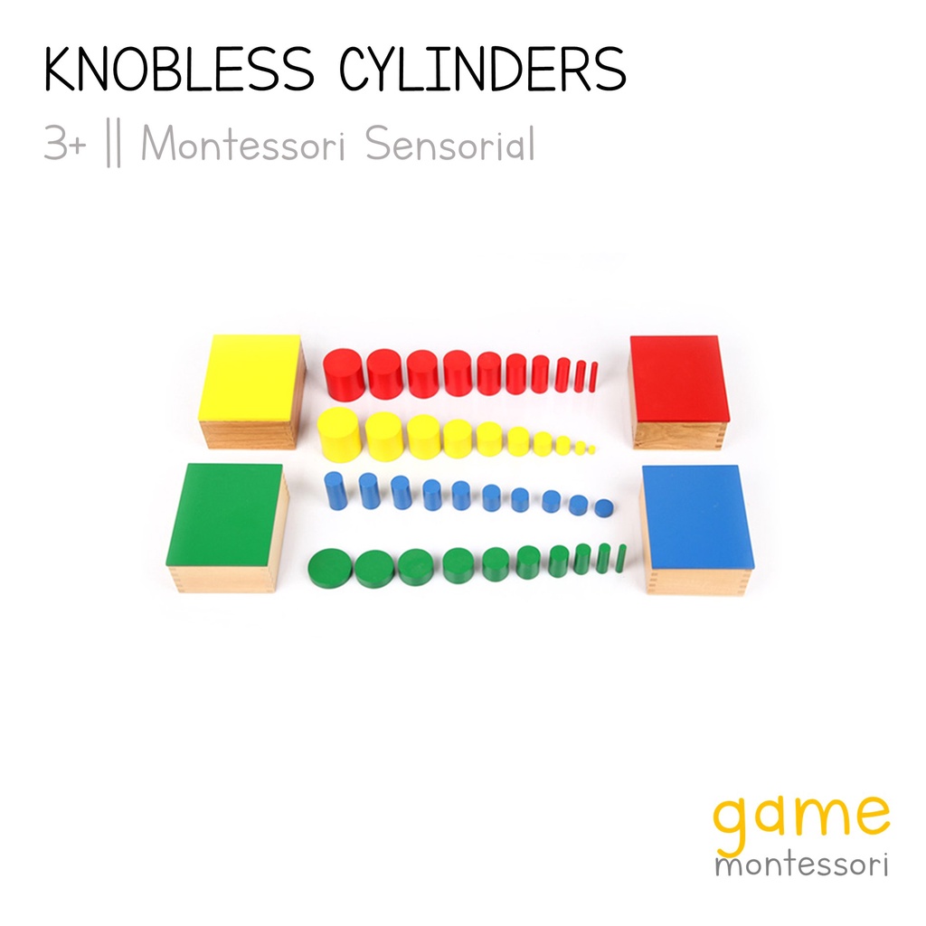 Jual Game Montessori Knobless Cylinder Premium Quality. | Shopee Indonesia