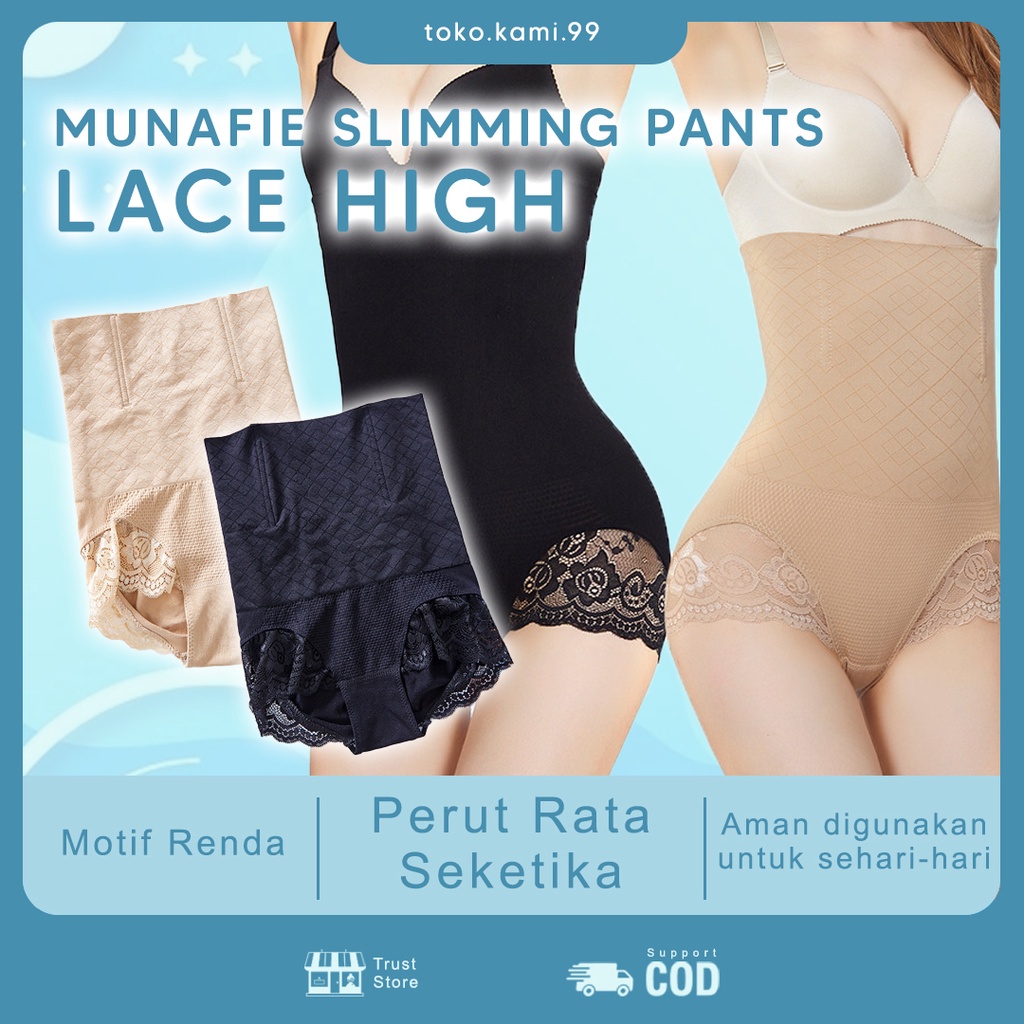 Jual Celana Dalam MUNAFIE SLIMMING PANTS LACE HIGH Korset