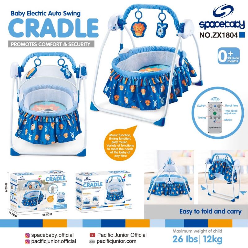Baby Swing Space Baby Cradle Swing Electric ZX1804
