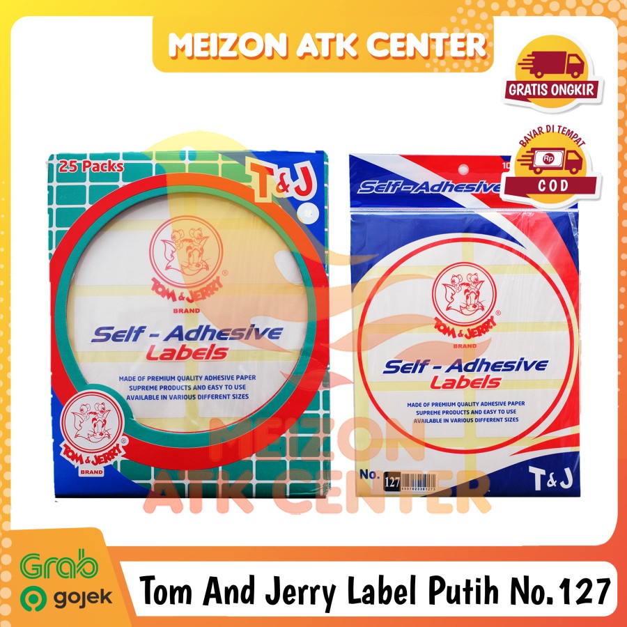 Jual Label Tom and Jerry Kertas Putih Stiker Paper TNJ Tom & Jerry ...