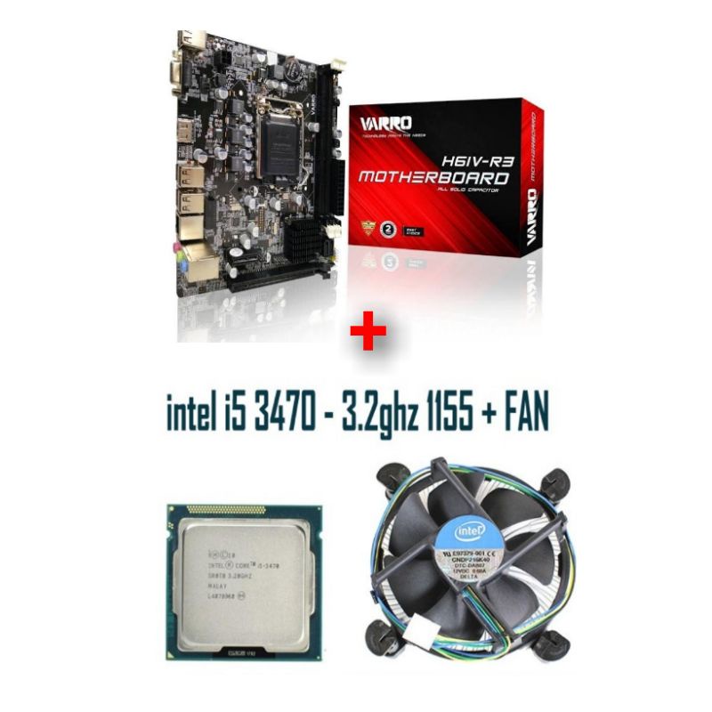 Jual Paket Processor Core I5 3470 Fan Mobo Varro H61 Lga 1155 Shopee Indonesia