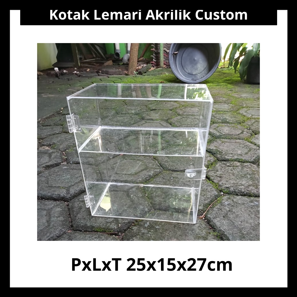 Jual Kotak Lemari Akrilik Custom PxLxT 25x15x27cm | Shopee Indonesia