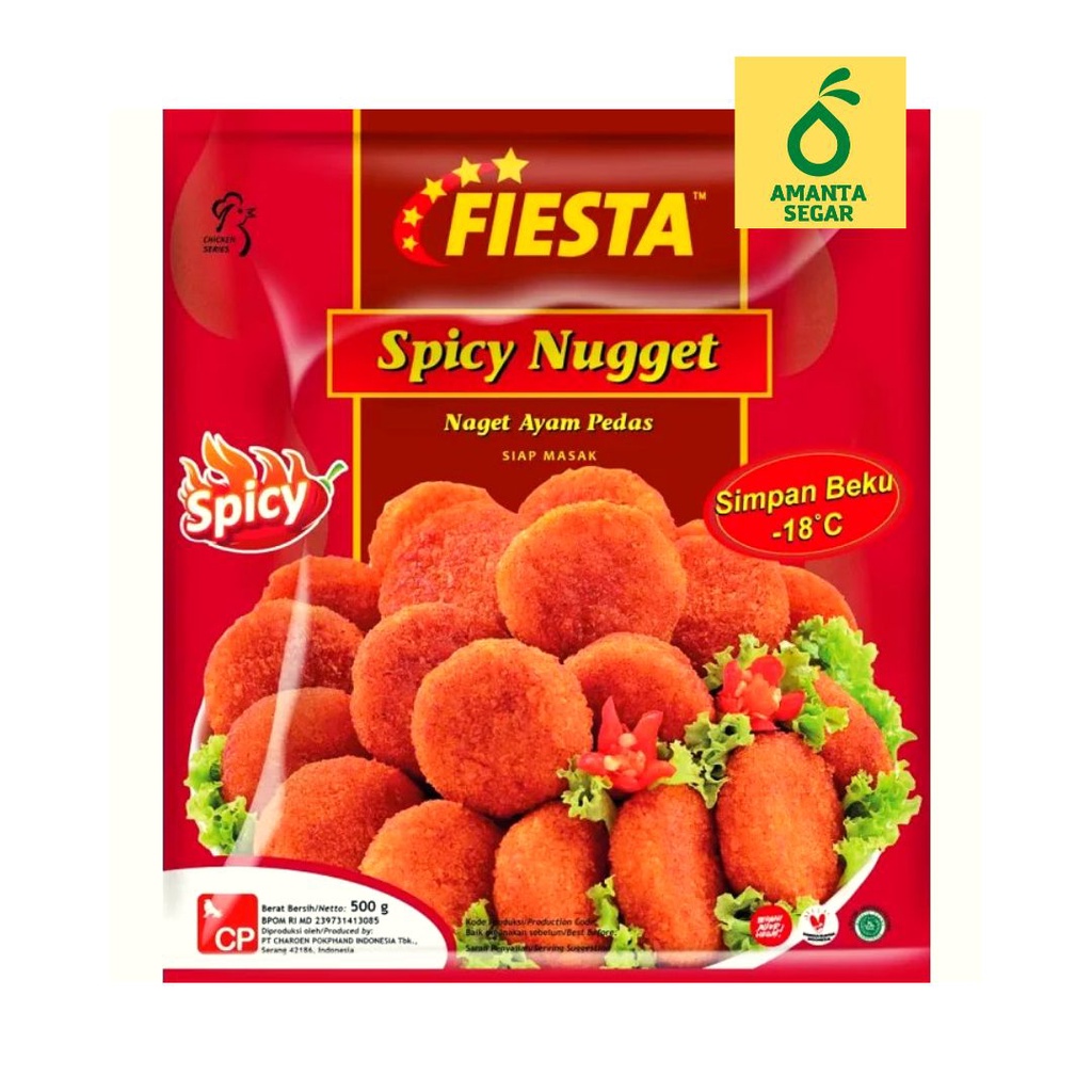 Jual Amanta Segar Bogor | Fiesta Spicy Nugget Naget Ayam Pedas 500 gr ...
