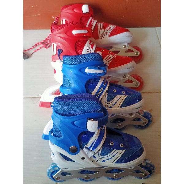 Jual Sepatu roda Power anak anak lengkap baut roda bajaj SML | Shopee ...