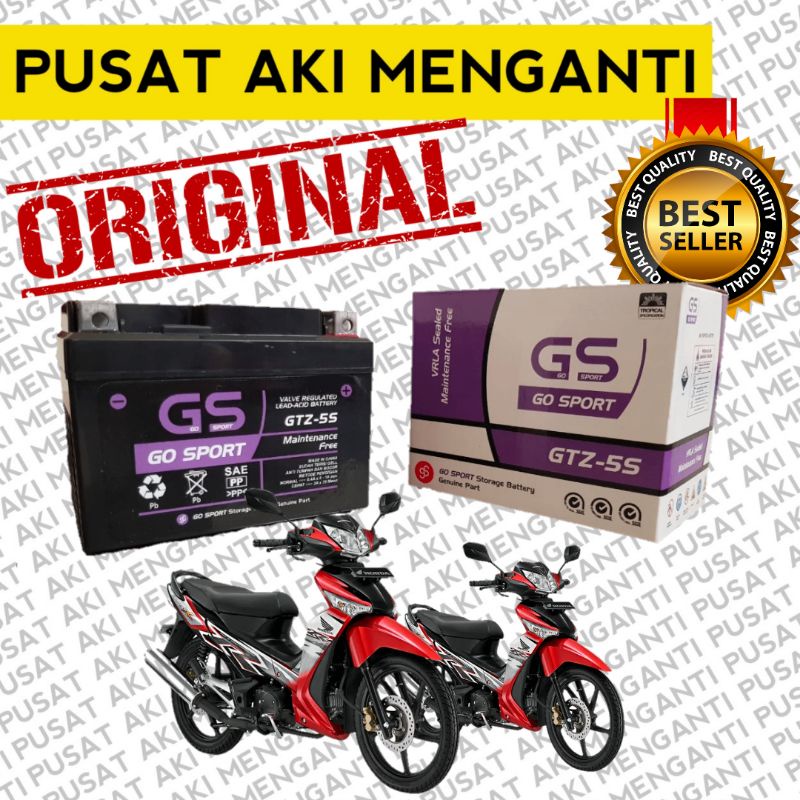 Jual AKI MOTOR HONDA SUPRA-X 125 GTZ5 GTZ5S GTZ 5S GS Go Sport MF