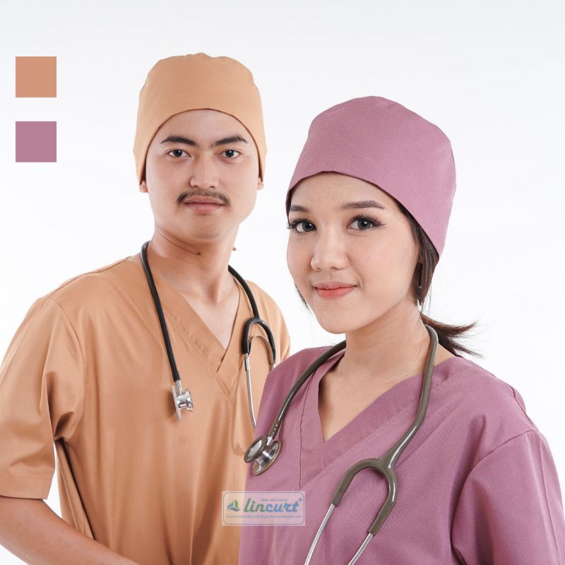 Jual LINCURT - Topi Operasi Dokter dan Perawat Model Tali Bahan Katun ...