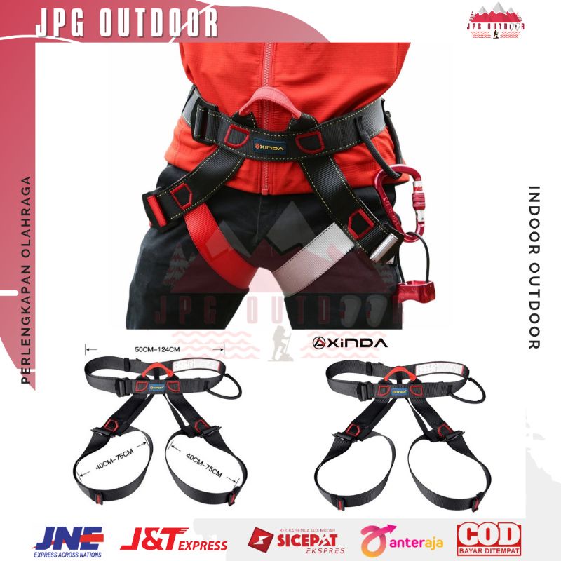 Jual Xinda Safety Belt Half Body Harness Survival Rock Climbing