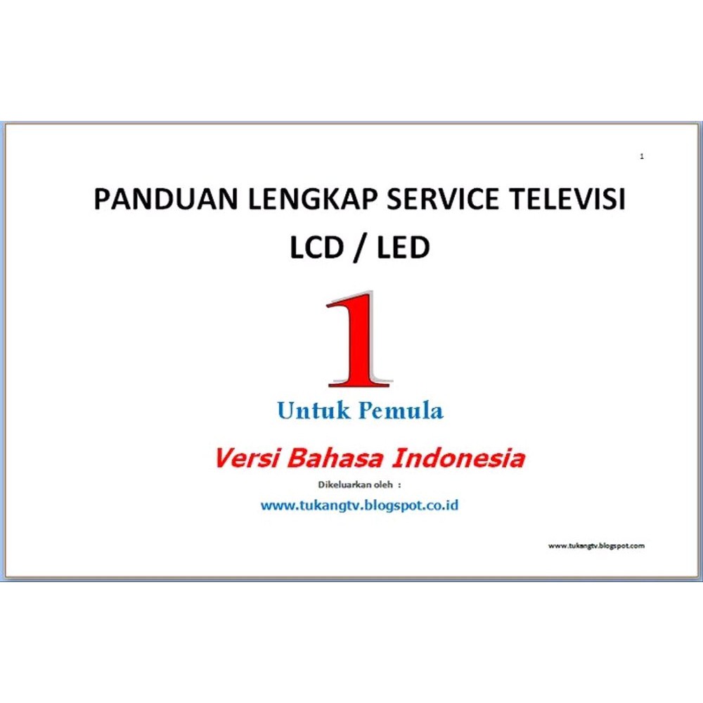 Jual BUKU SERVICE TV LCD LED VOL 1 PEMULA Limited | Shopee Indonesia