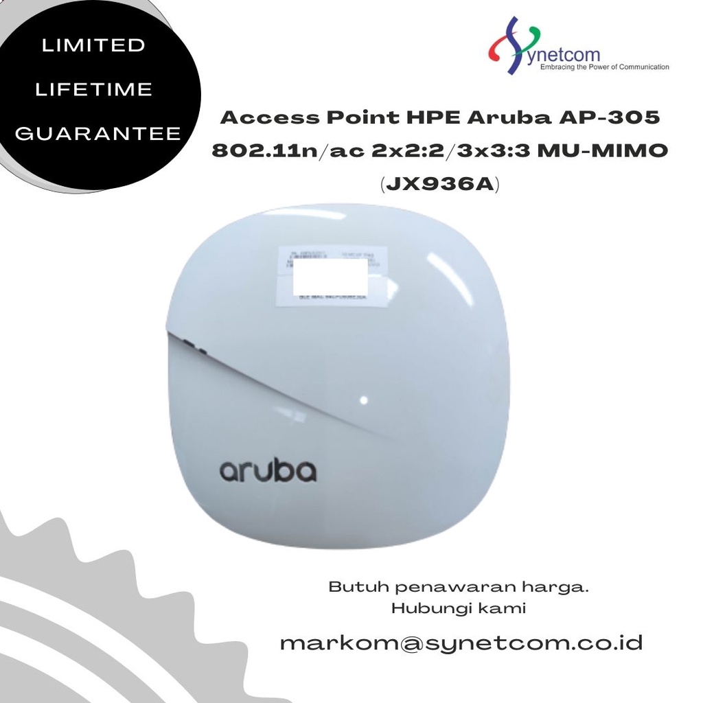 Jual Access Point HPE Aruba AP-305 802.11n/ac 2x2:2/3x3:3 MU-MIMO