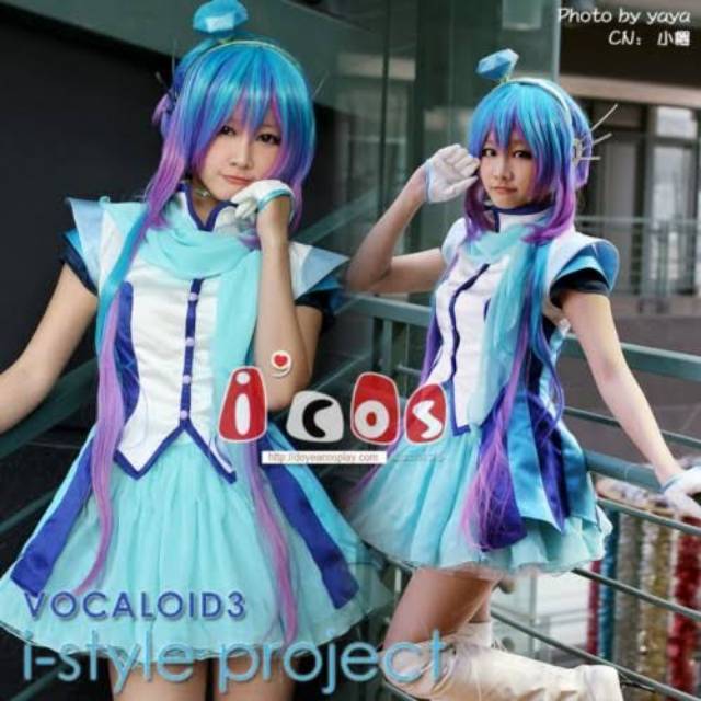 KOSTUM COSPLAY MURAH KOSTUM COAPLAY VOCALOID KOSTUM SET AOKI LAPIS MURAH