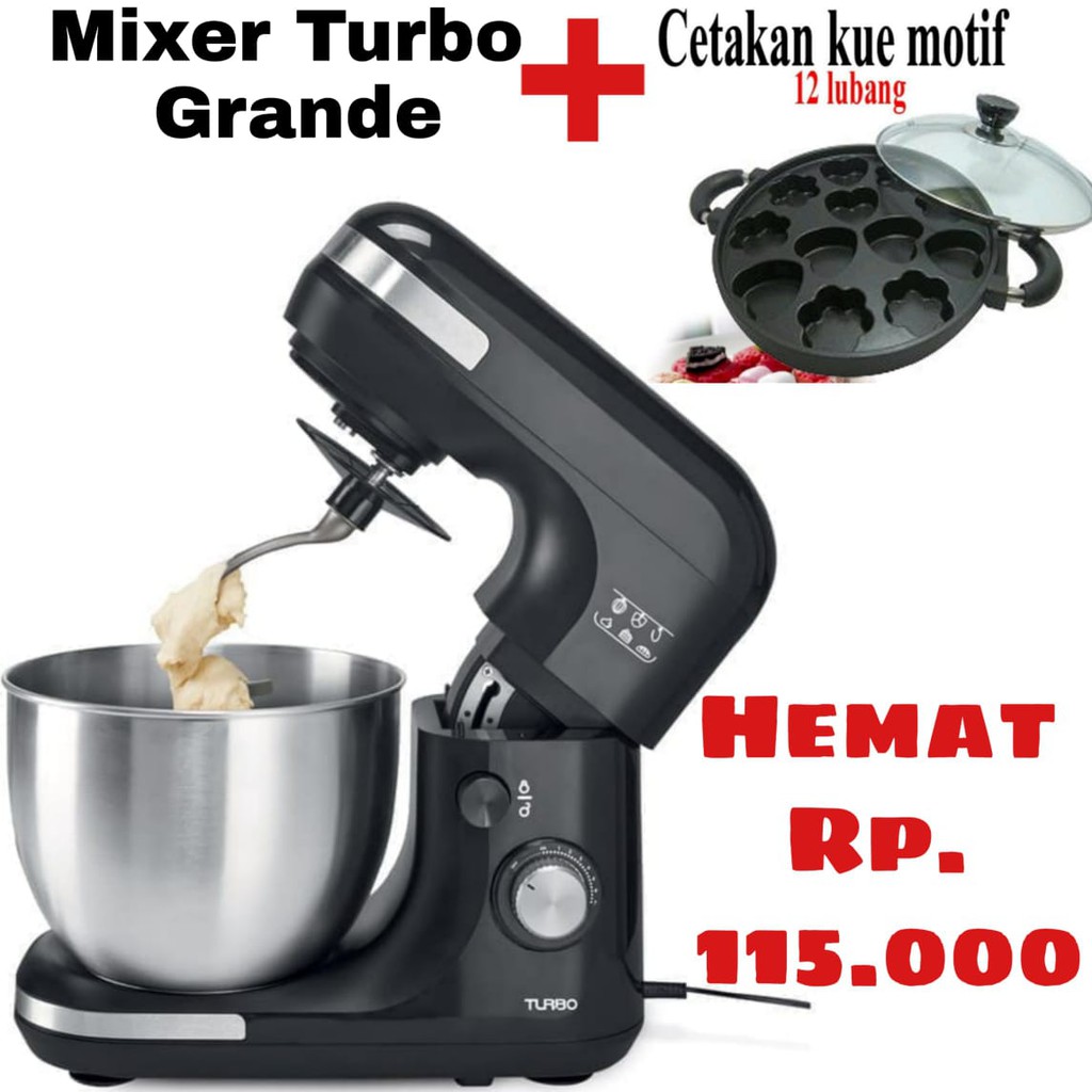 Jual Bundle Turbo Grande Mixer EHM 9595 (5 Liter) Heavy Duty + Cetakan ...