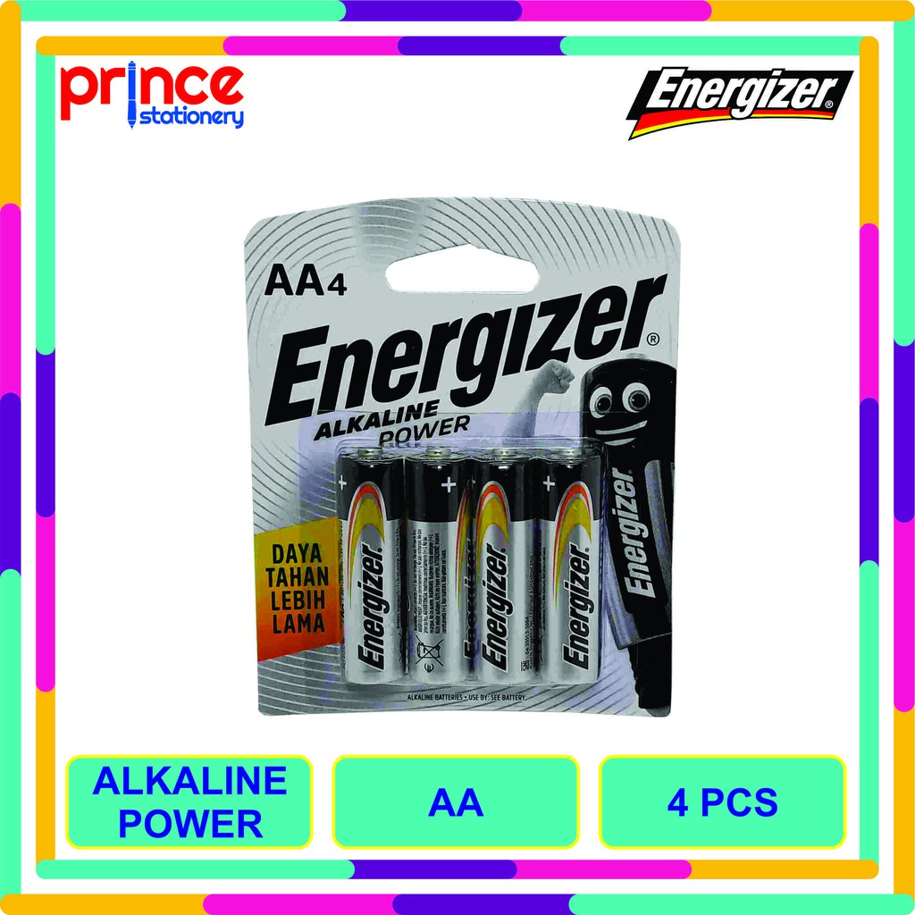 Jual BATERAI ENERGIZER ALKALINE POWER AA ISI 4 PCS | Shopee Indonesia