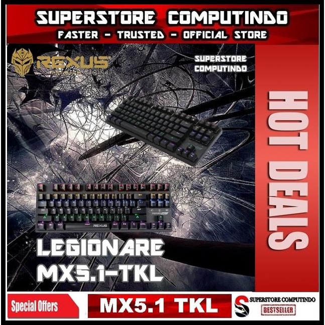 Jual Rexus Mx5.1 Tkl Legionare Mechanical Gaming Keyboard - Rx-Mx5.1 ...