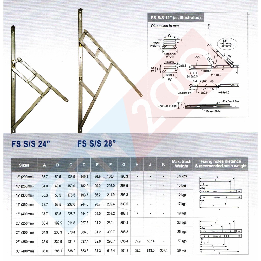 Jual Friction Stay Dekkson Fs Ss Inch Sus Engsel Jendela Casement Inch Dekson Kesmen