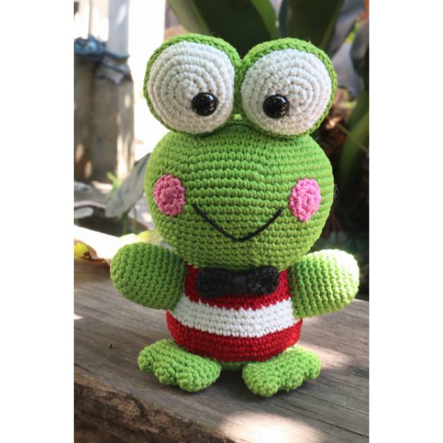 Jual Amigurumi keroppi/ boneka rajut kodok | Shopee Indonesia
