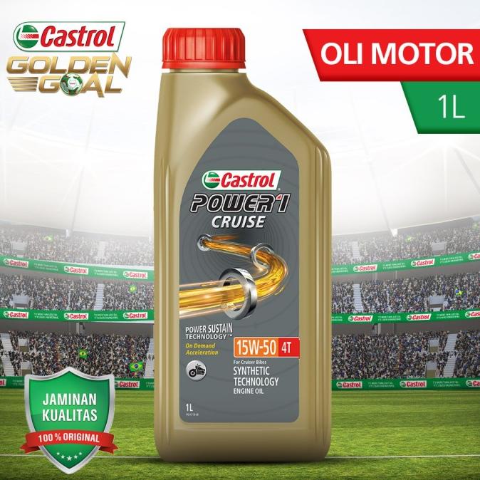 Jual Oli Mesin Motor Castrol Power1 Cruise 4T 15W-50 Kemasan 1L ...