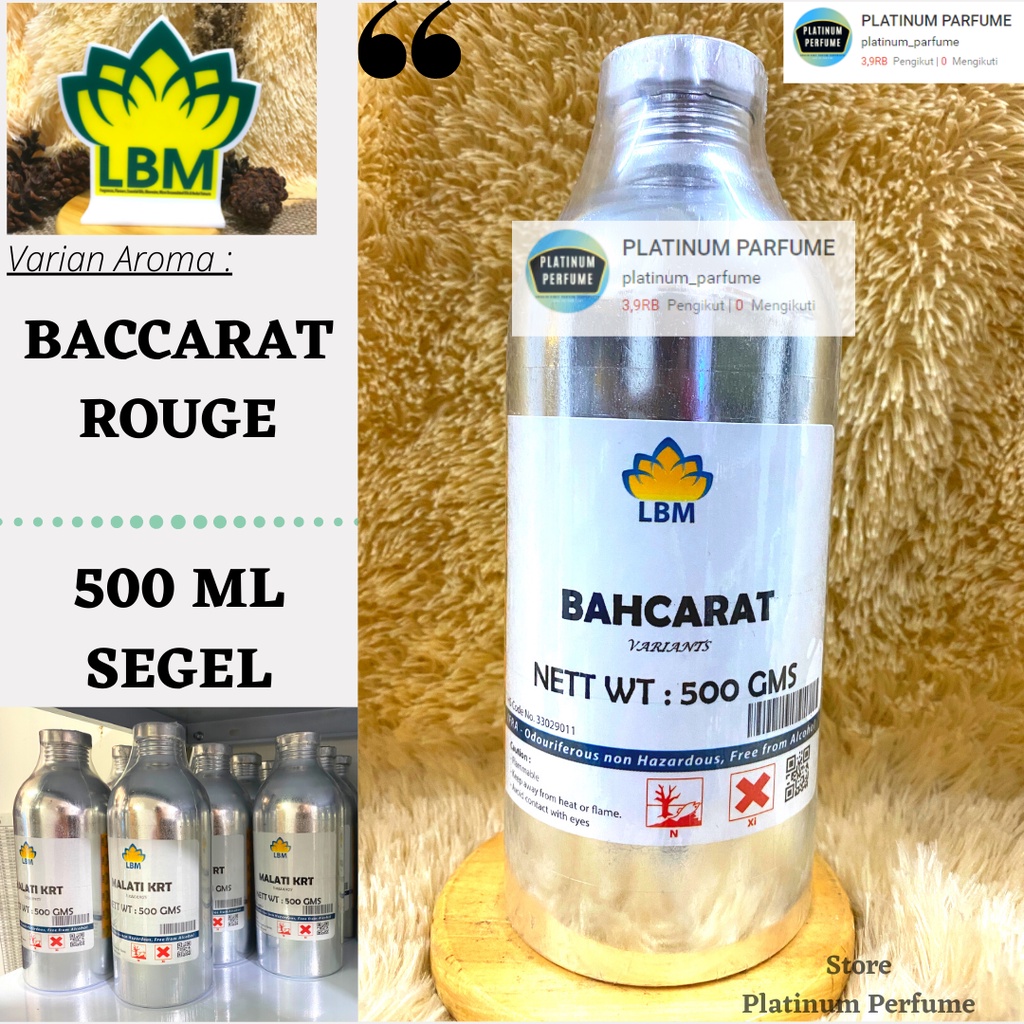 Jual Bibit Parfum Baccarat Rouge 500 Ml Segel Alumunium Bibit Parfum Lbm Original Bibit 2033