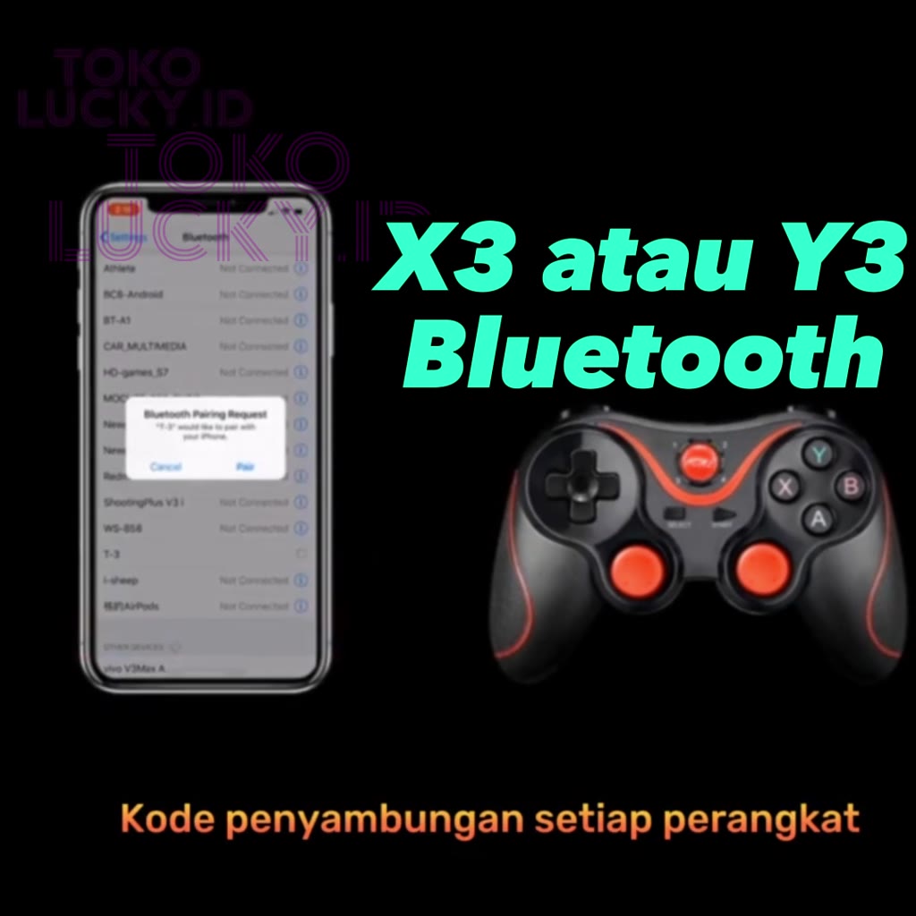 Jual WEWANT Gamepad Bluetooth Android X3 Wireless Joystick Controller ...