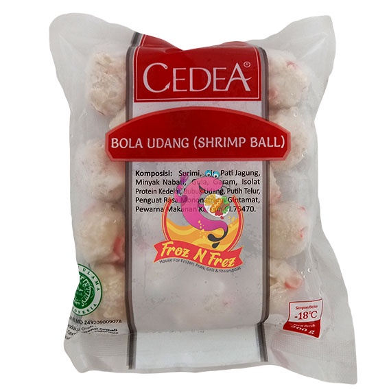 Jual Cedea Bola Udang 200 Gram 18 Pcs Shopee Indonesia