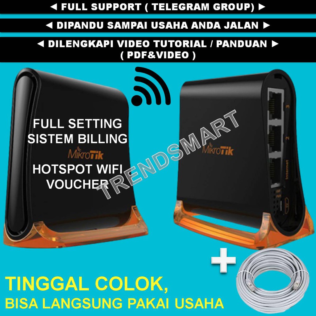 Jual Paket Alat Usaha Wifi Voucher Vocer Hotspot Rt Rw Net Mikrotik Rb Nd Hap Mini Full