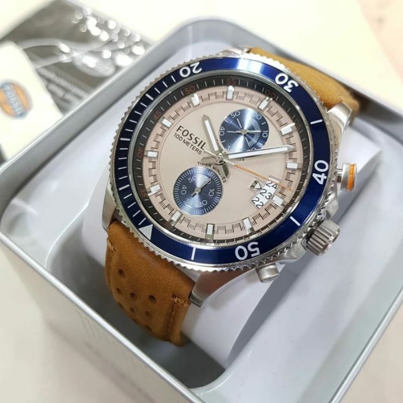 Jual Jam Tangan Pria Fossil CH2951 Wakefield Chronograph Tan Leather Strap Original ch 2951 ori murah Shopee Indonesia