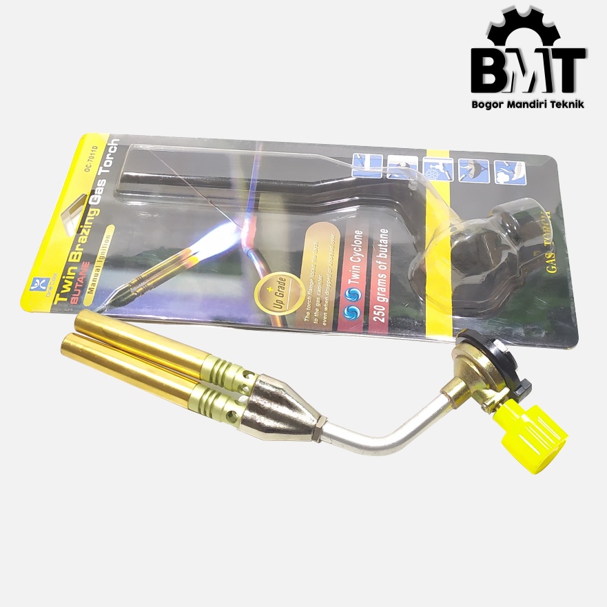 Jual KEPALA LAS DOUBLE 2 LUBANG GAS TORCH ALAT BAKAR MAKANAN / DAGING