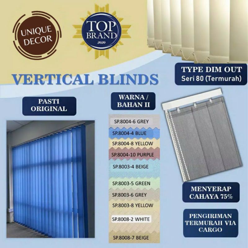 Jual GORDEN RUMAH / KANTOR / SEKOLAH MINIMALIS - VERTICAL BLINDS SHARP ...