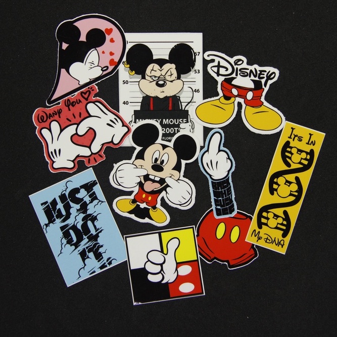 Jual STICKER PACK waterproof Mickey Mouse/kartun/anime/just do it/want ...