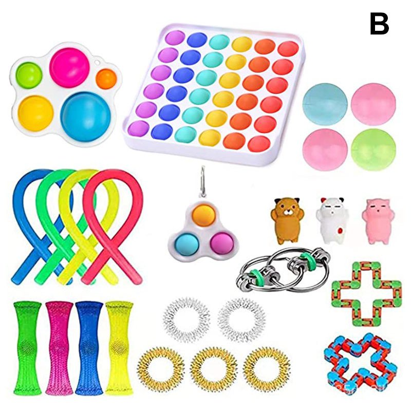 Jual Fidget Toy Set Sensory Fidget Toys Pack for Kids Squeezing Anti