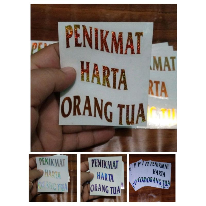 Jual Sticker Penikmat Harta Orang Tua Cutting Shopee Indonesia