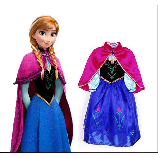 SALE MURAH DRESS ANAK BAJU KOSTUM PRINCESS ANNA FROZEN Gaun Pesta Diskon Pakaian Import Branded
