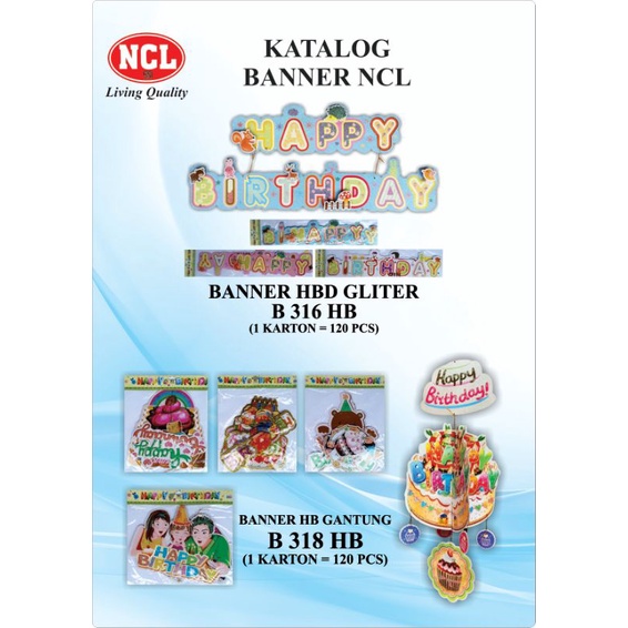 Jual NCL Banner Happy Birthday Panjang Gliter / Banner Gantung | Shopee