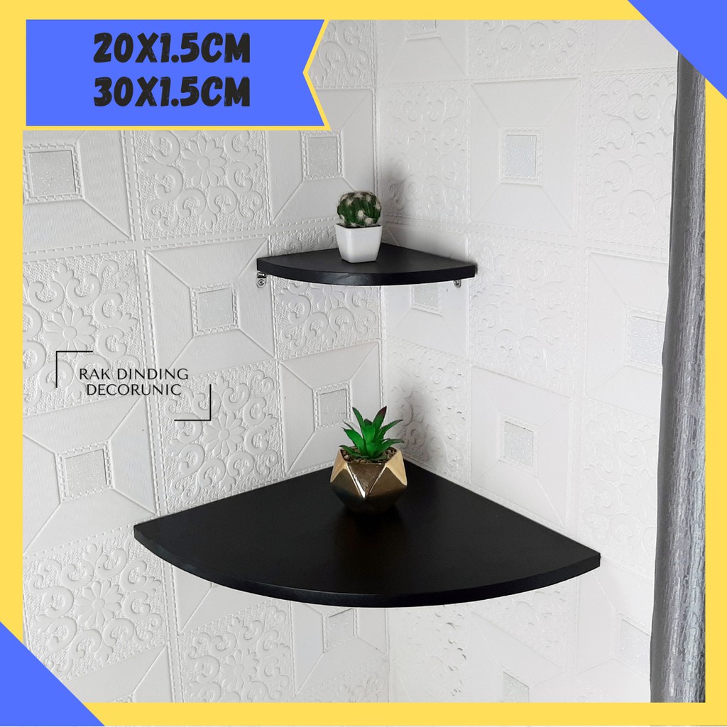 Jual Rak Sudut Dekorasi Dinding 20,30cm Rak Sudut Siku Hiasan Dinding ...